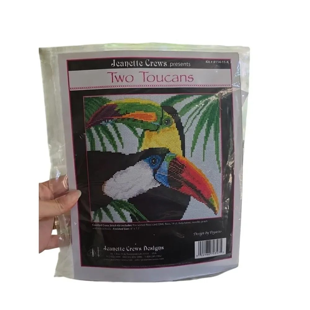 Jeanette Crews Presents Two Toucans Counted Cross Stitch Kit 8